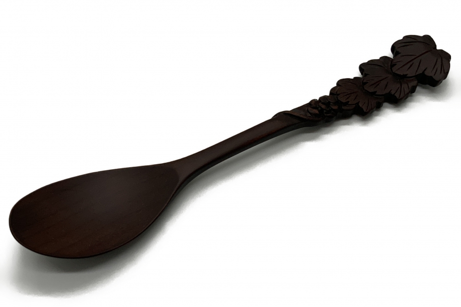 Long spoon Karuizawa-carving, Grape design