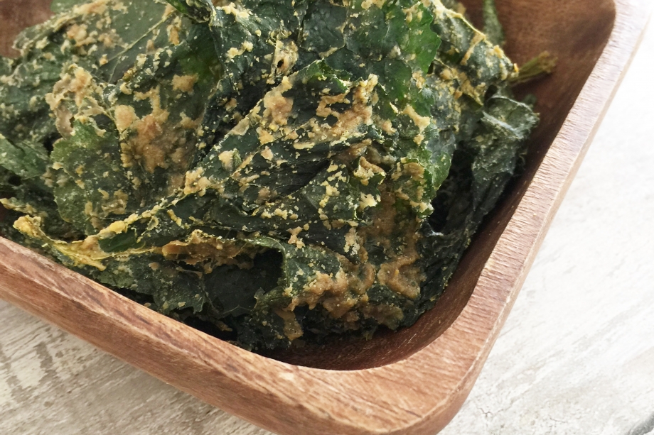 Kale chips  walnut cheese
