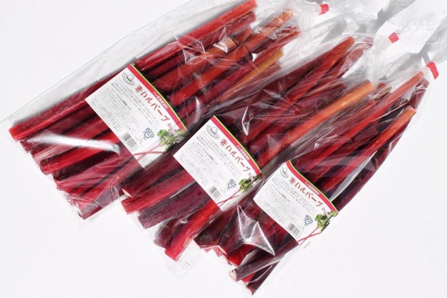 赤ルバーブ（生）300g | 栽培されているルバーブの95％は緑（青）であり、赤いルバーブは大変希少種です。 | しあわせ商談サイトNAGANO